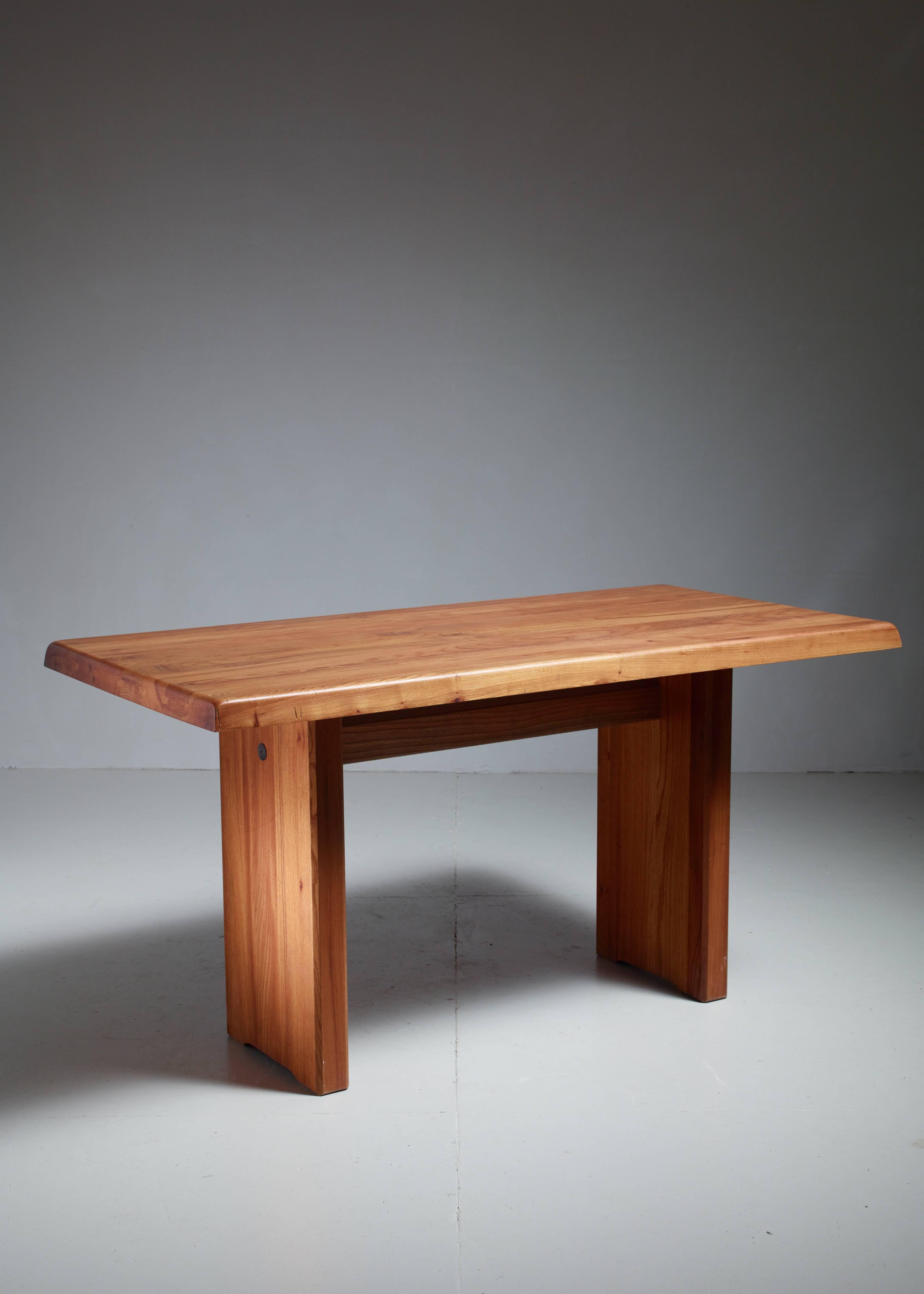 Pierre Chapo. The solid elm has a beautiful warm color and is in a great condition. The table has the wonderful connections that Chapo's works is known for.

 