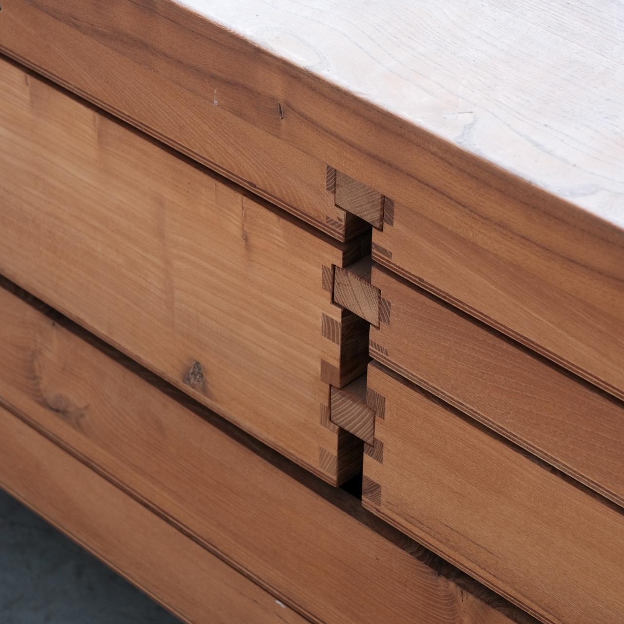 Wood Pierre Chapo Elm Mid-Century B19 Desk For Sale