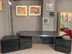 Pierre Chapo Exceptional Chapo Stone Desk B40, versione molto rara in frassino nero