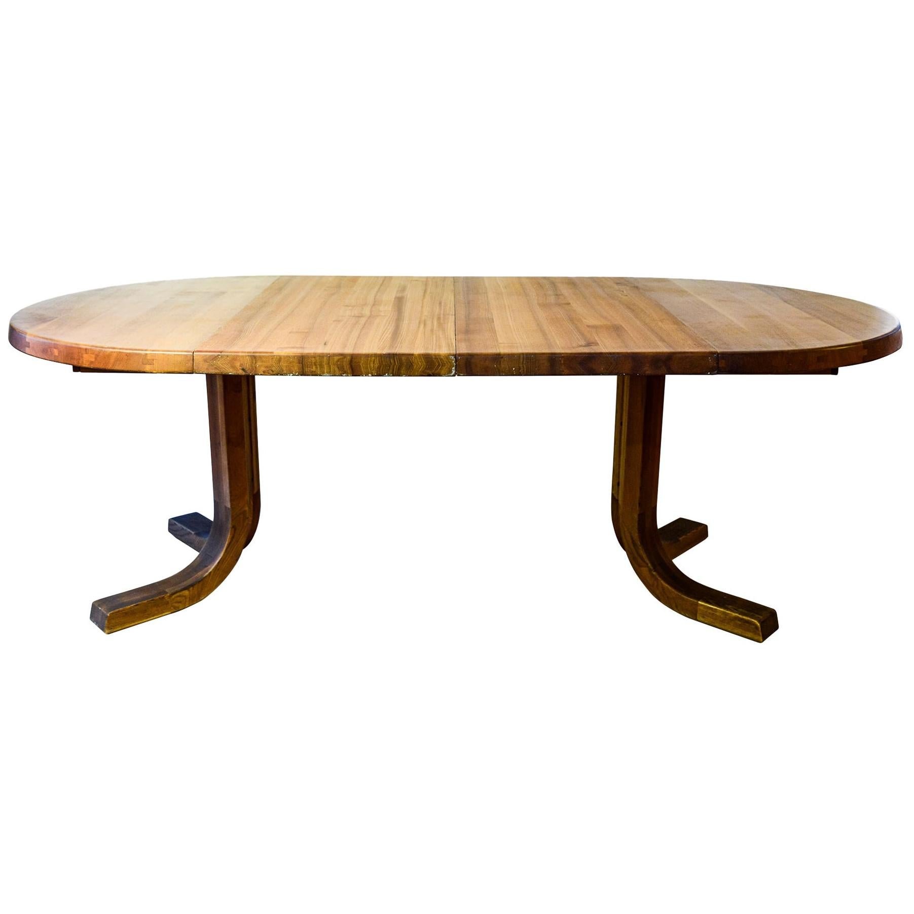 Pierre Chapo, Extensible Dining Table, Model D40, circa 1970, France