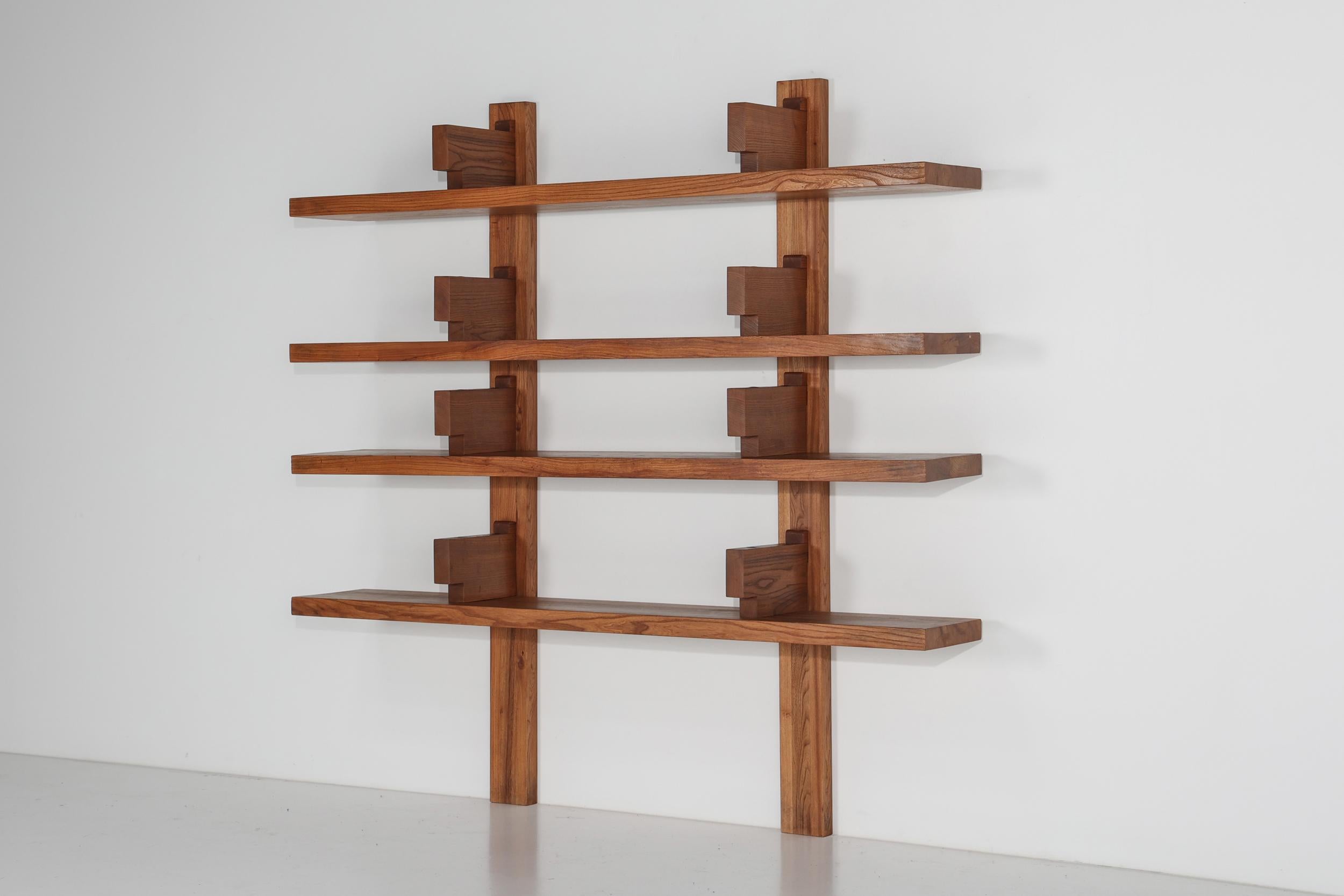 Pierre Chapo; French elm; wall unit; bookshelf; Model B17; France; 1967; 1960s Design; wood; French Design; French Craftsmanship;

This wall unit, known as model B17, was created by French designer Pierre Chapo in the 1960s. It's a bookshelf made