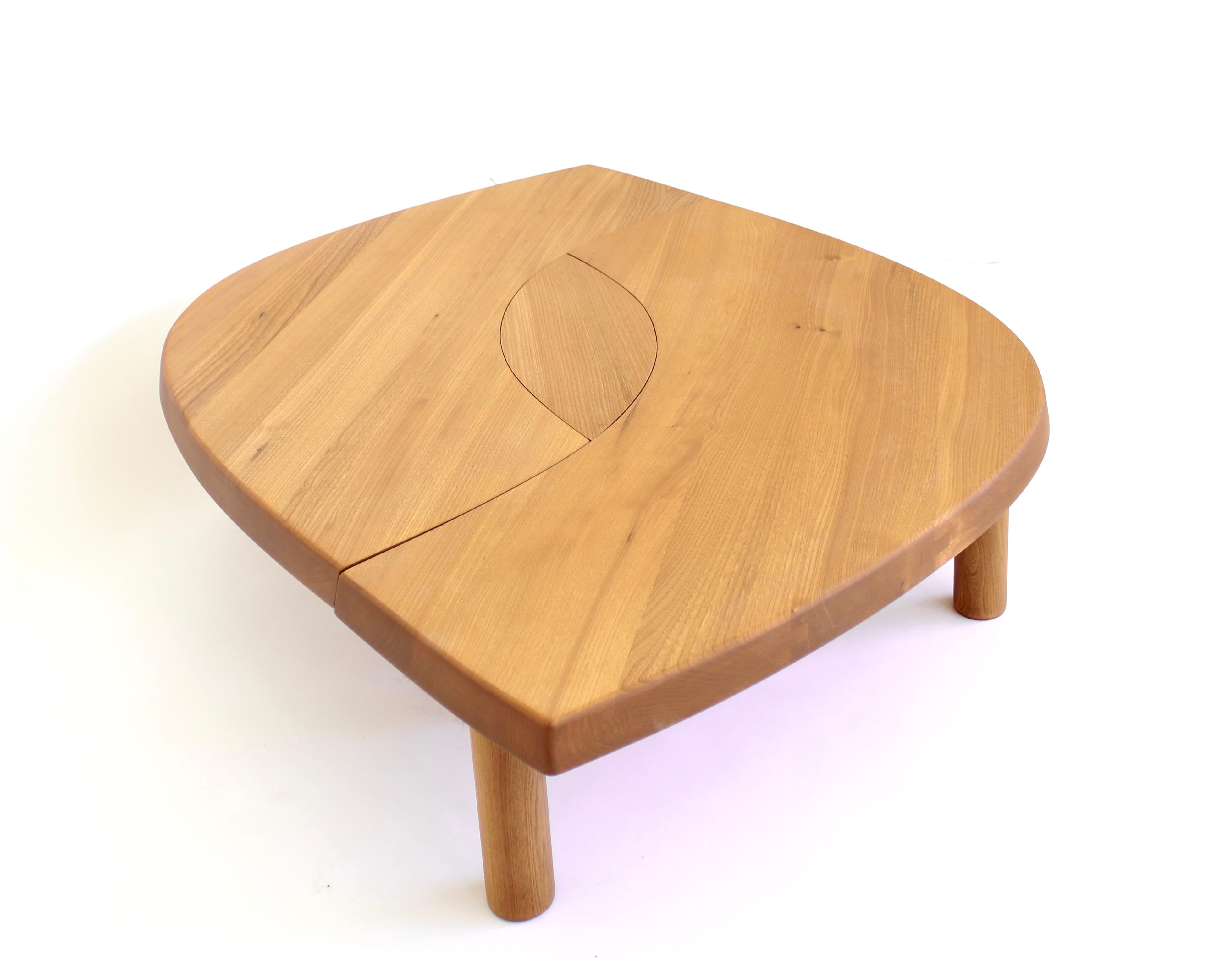 Pierre Chapo Französisch Ulme Wood Couchtisch Modell T22 C 1970 im Angebot 4