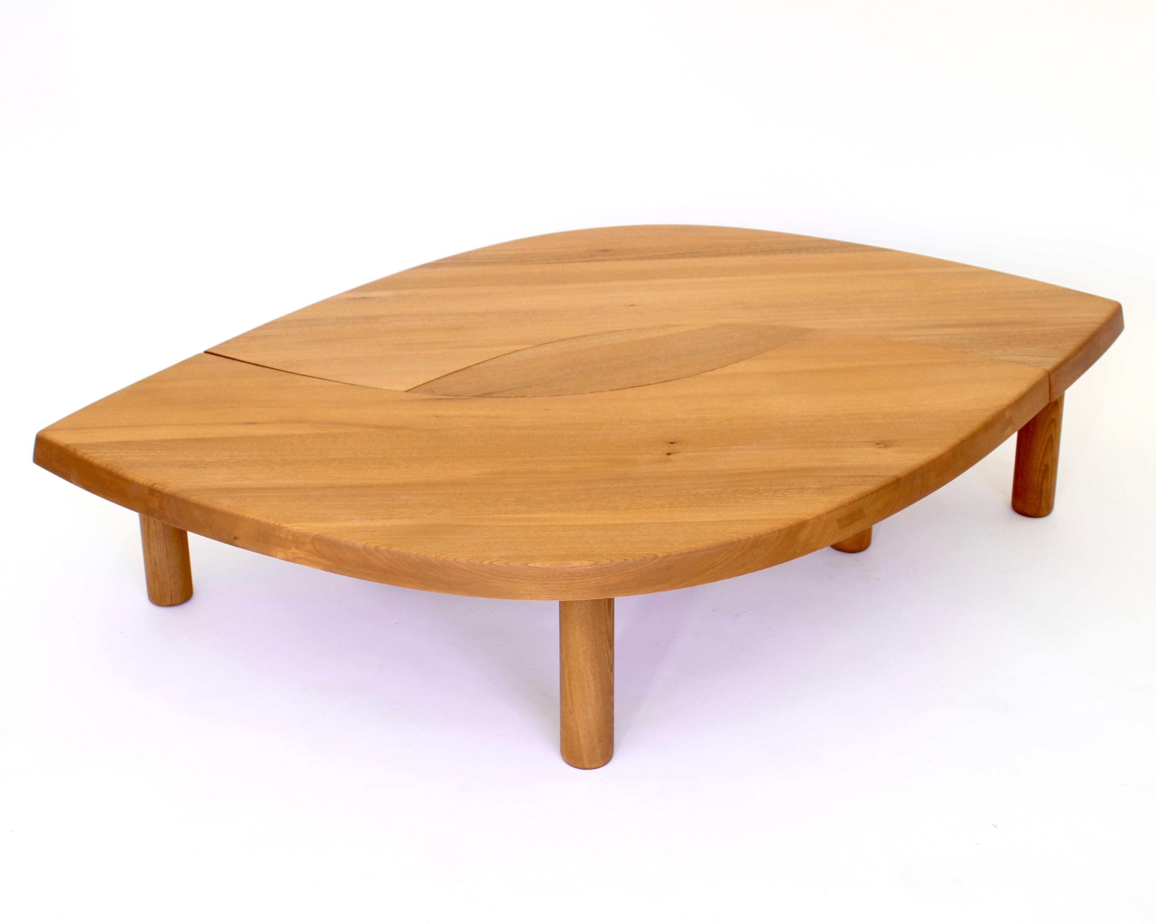 Pierre Chapo Französisch Ulme Wood Couchtisch Modell T22 C 1970 im Angebot 8