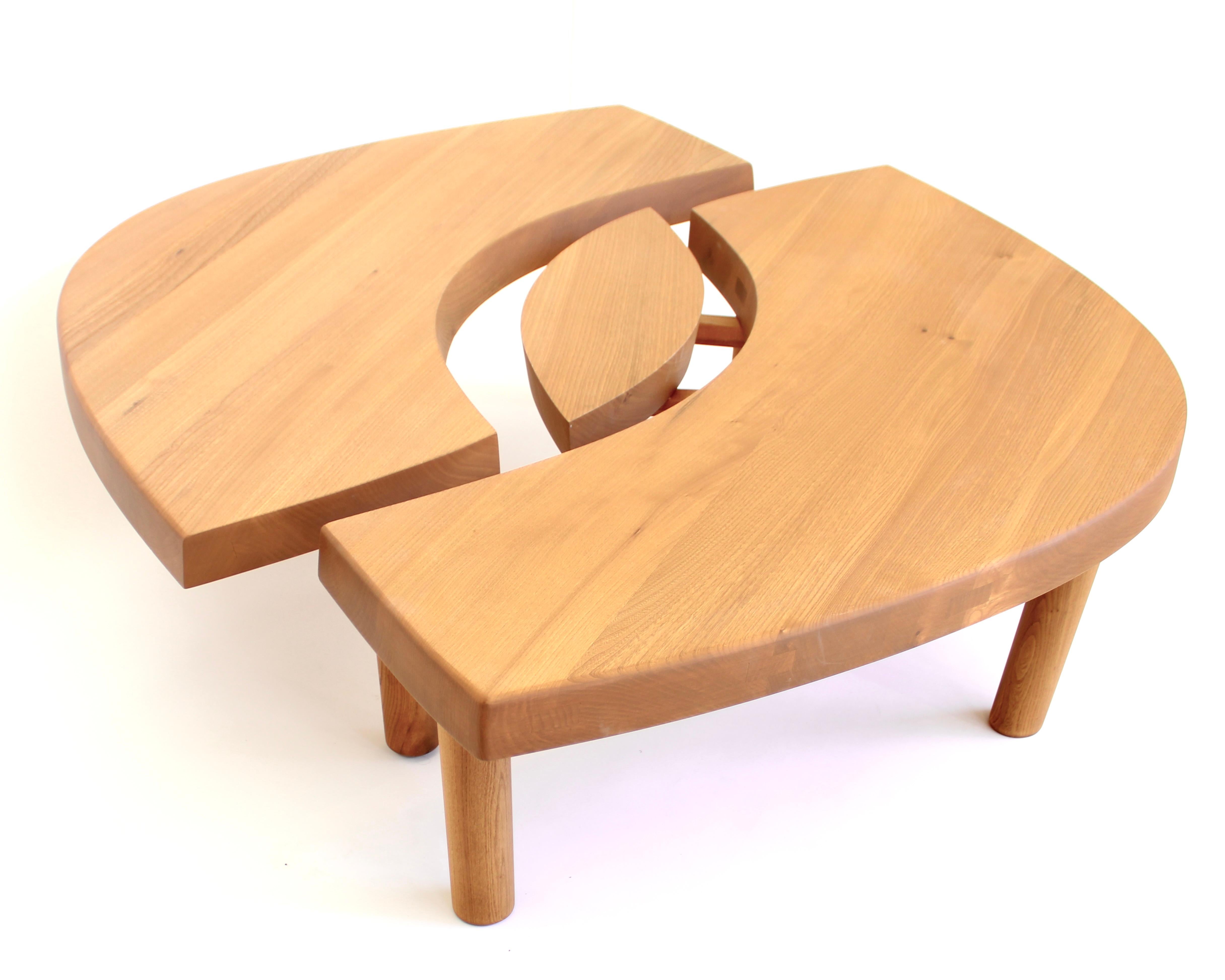 Pierre Chapo Französisch Ulme Wood Couchtisch Modell T22 C 1970 im Angebot 1