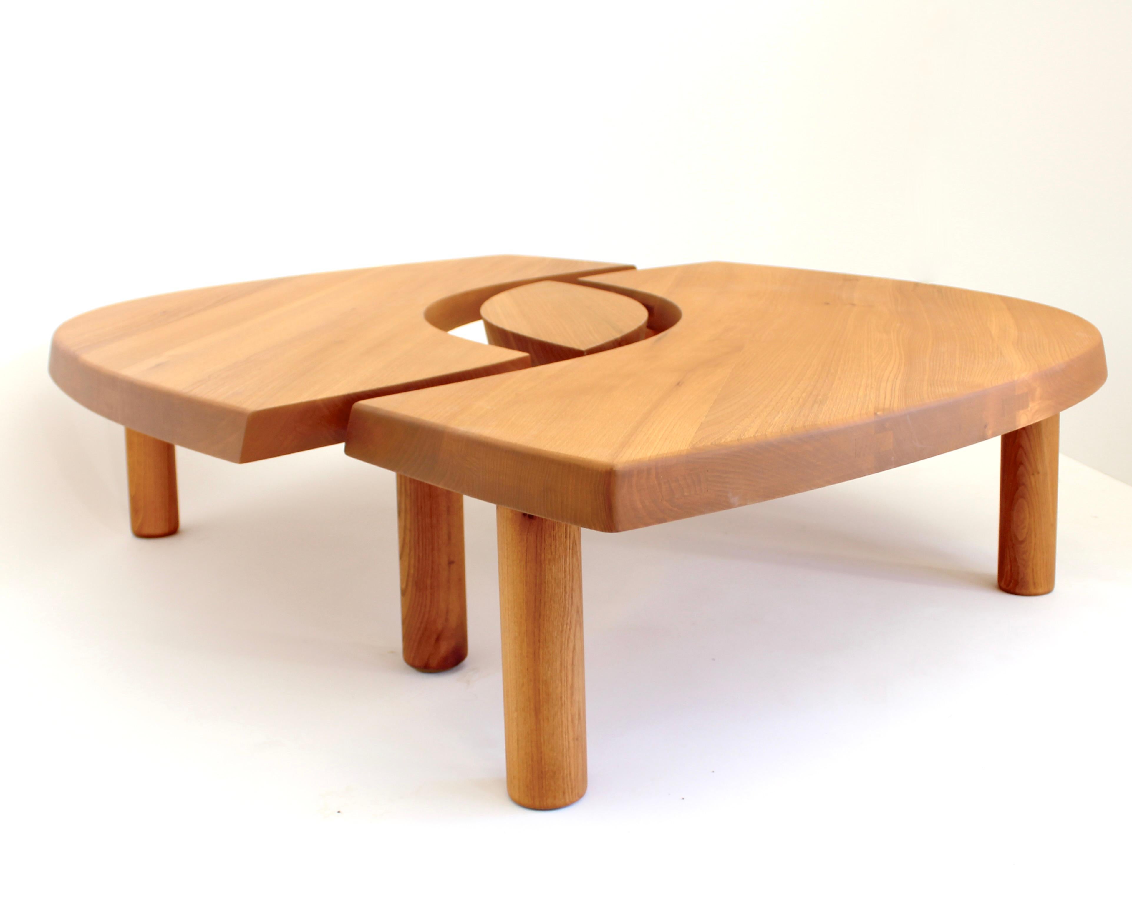Pierre Chapo Französisch Ulme Wood Couchtisch Modell T22 C 1970 im Angebot 2