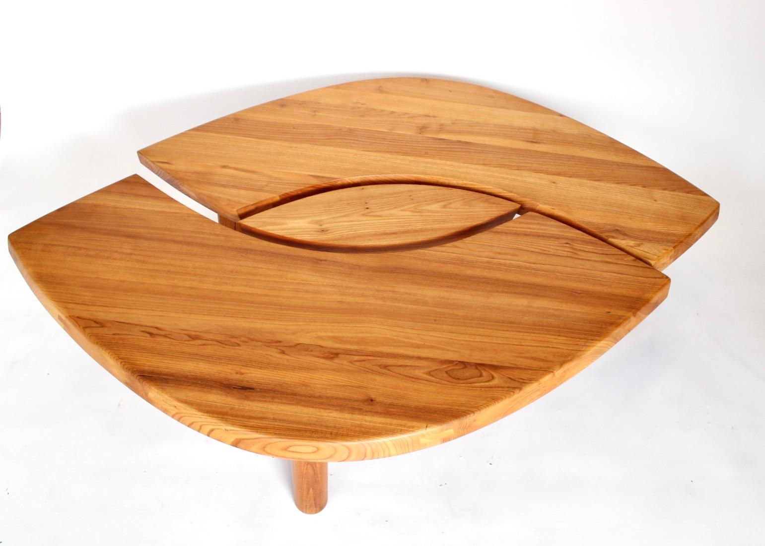 Pierre Chapo French Elm Wood Coffee Table Model T22 C 1967 4