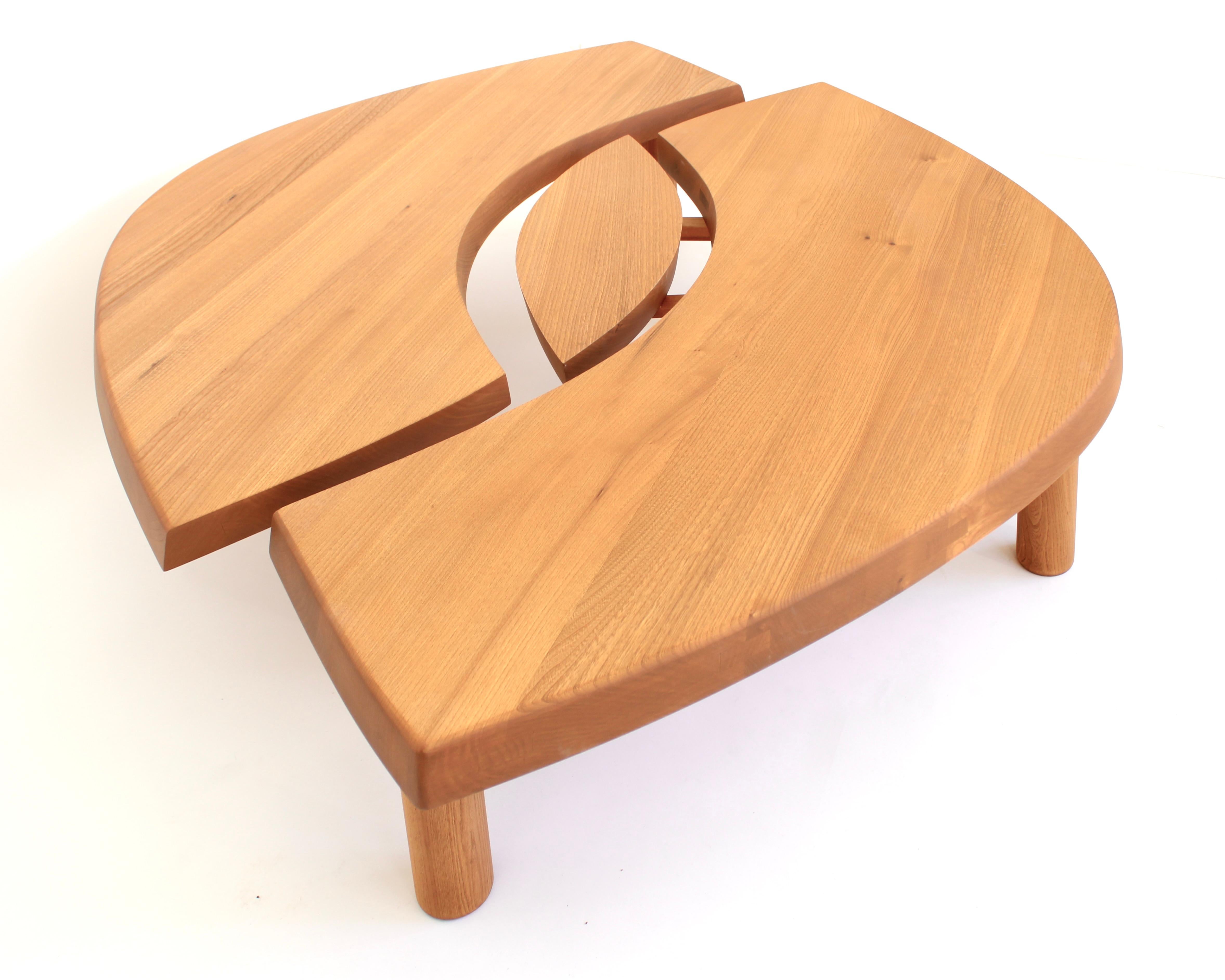 Pierre Chapo Französisch Ulme Wood Couchtisch Modell T22 C 1970 im Angebot 3