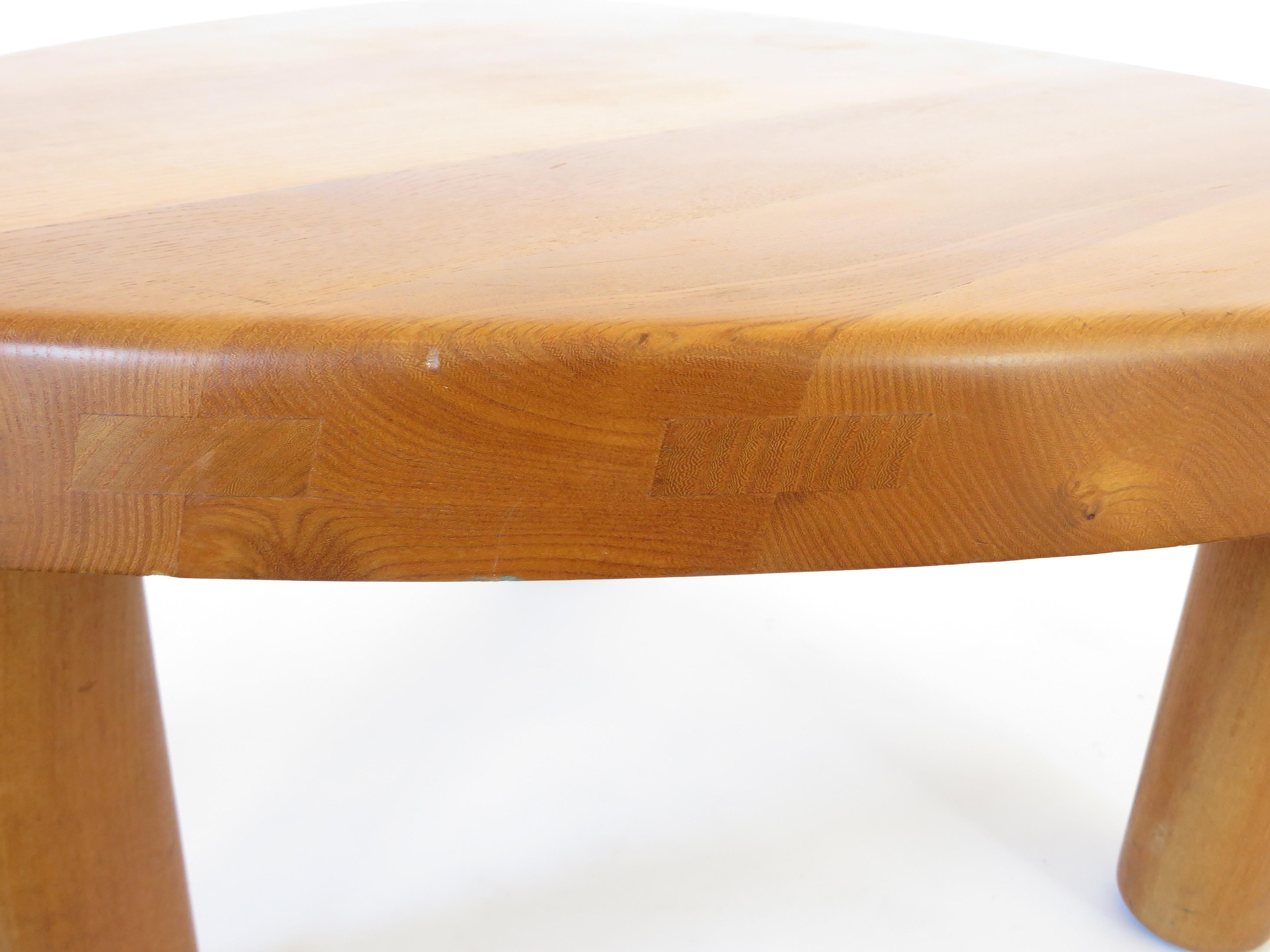 Pierre Chapo French Elm Wood Coffee Table Model T23 6