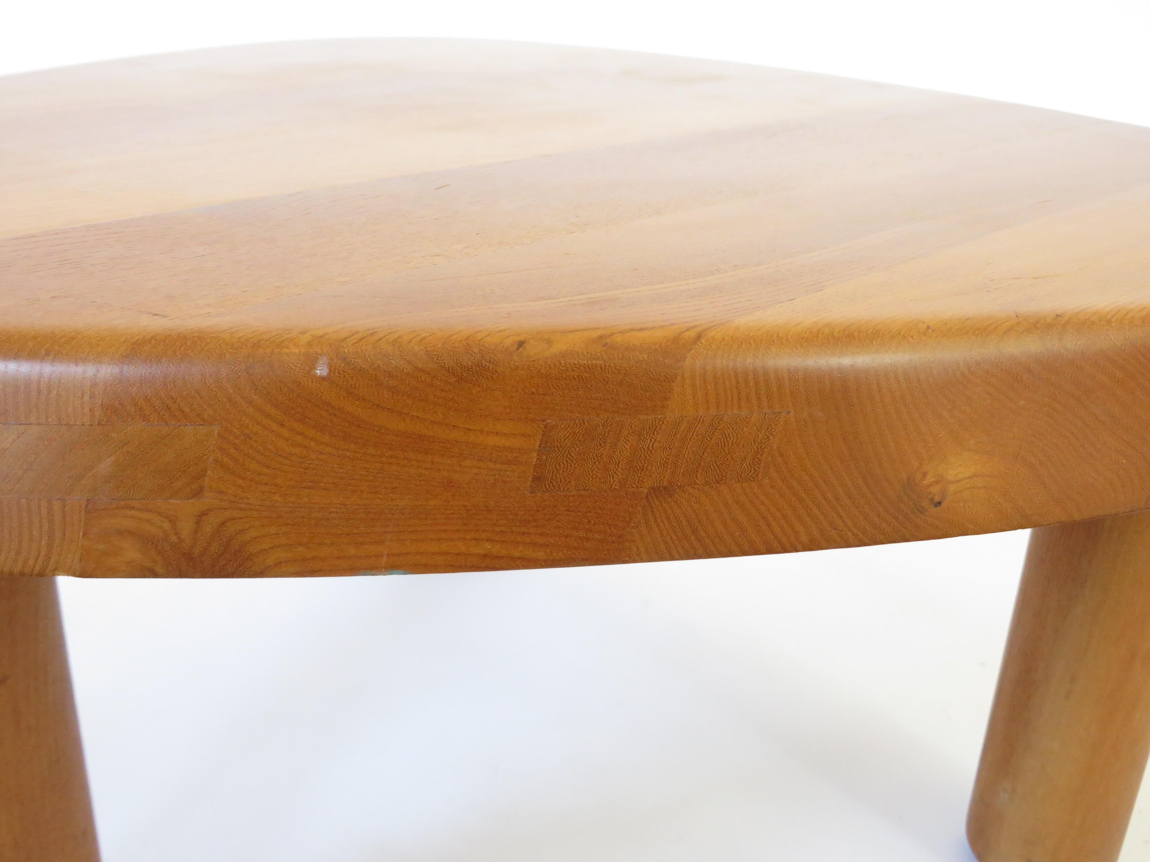 Pierre Chapo French Elm Wood Coffee Table Model T23 8