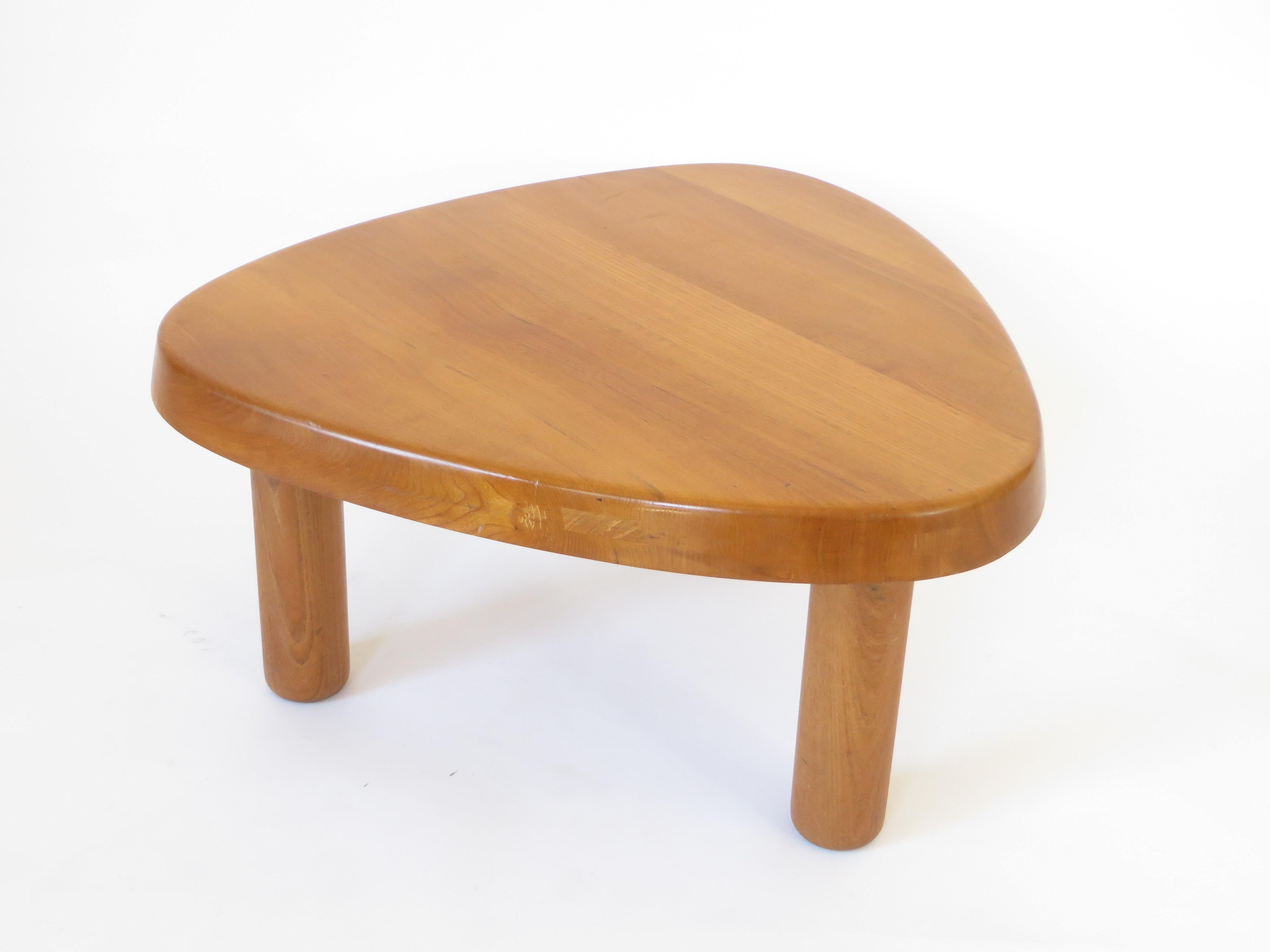 Pierre Chapo French Elm Wood Coffee Table Model T23 In Good Condition In Chicago, IL