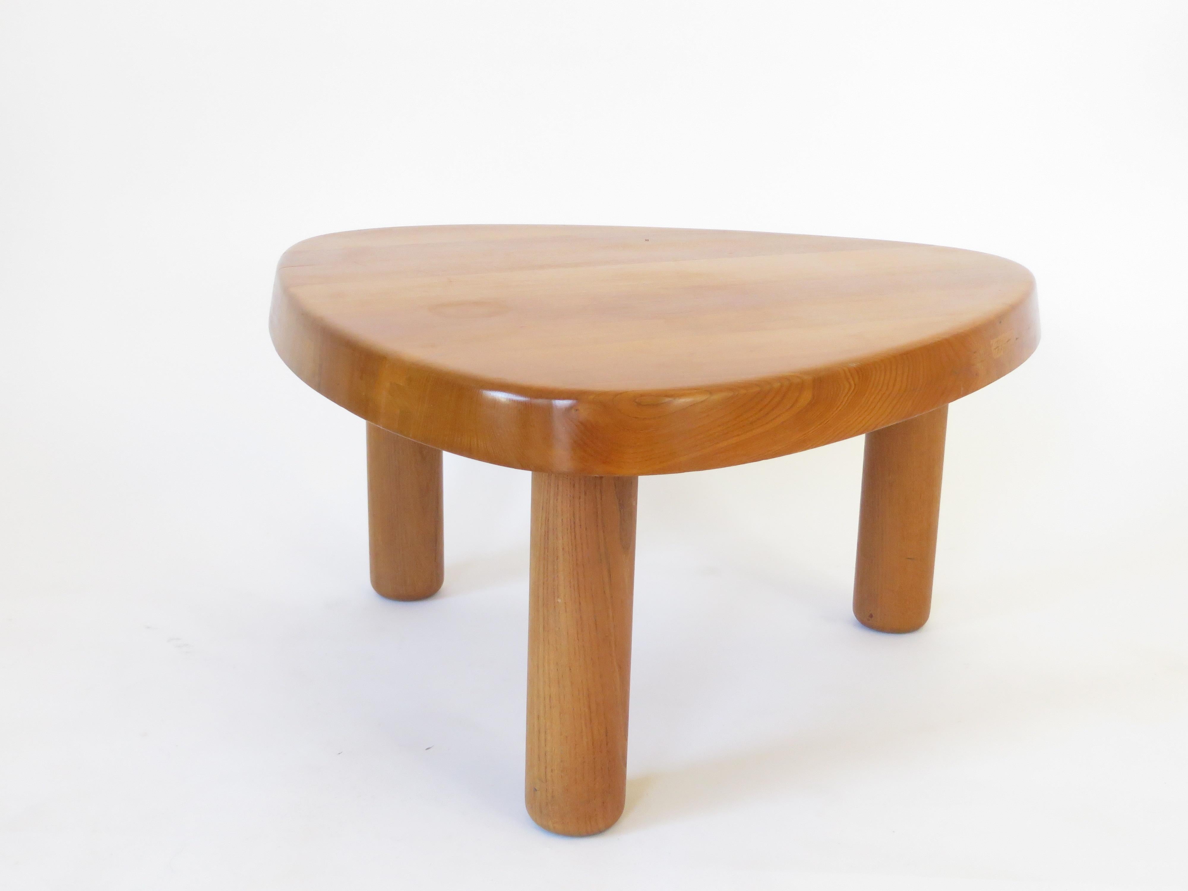 Mid-20th Century Pierre Chapo French Elm Wood Coffee Table Model T23
