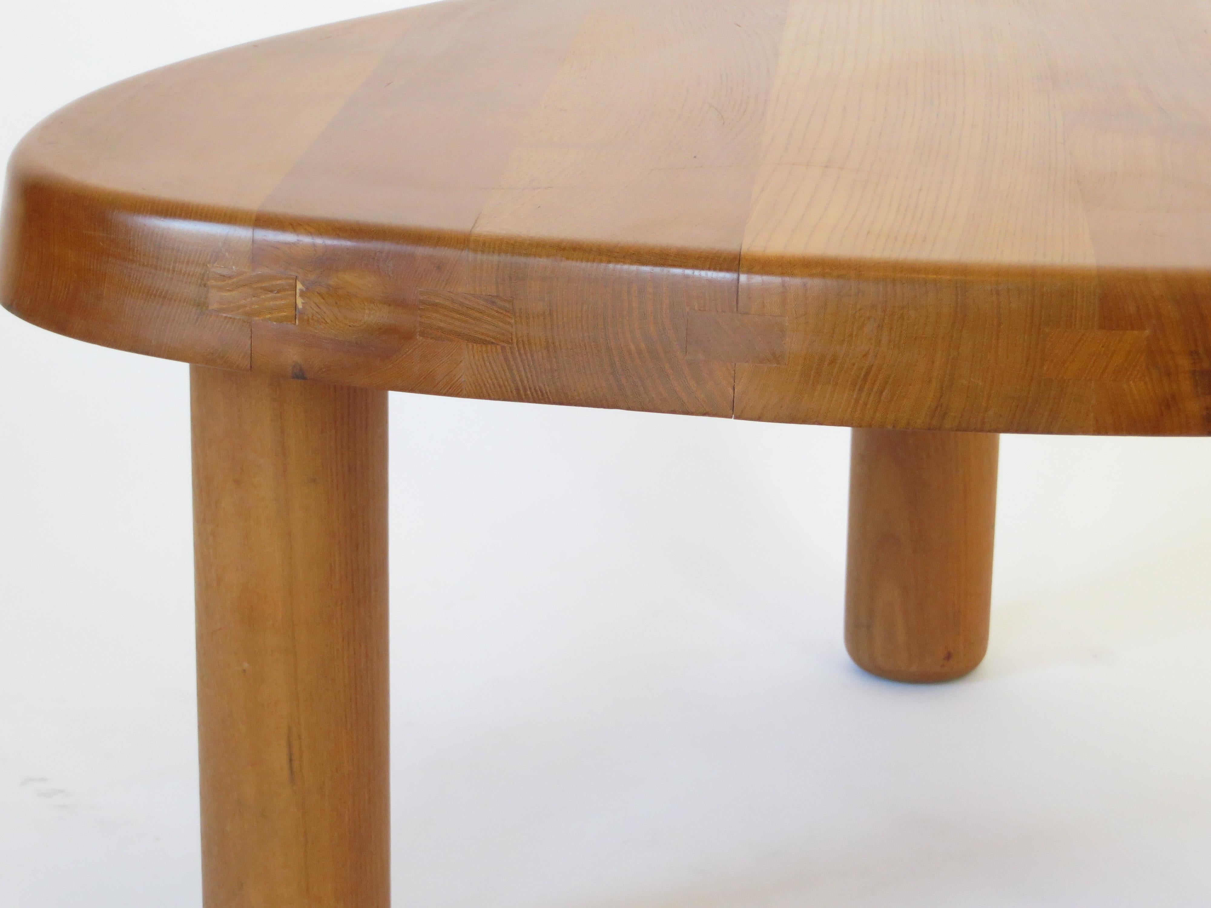 Pierre Chapo French Elm Wood Coffee Table Model T23 4