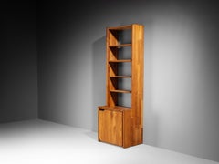 Bibliothèque 'GO' de Pierre Chapo en orme massif