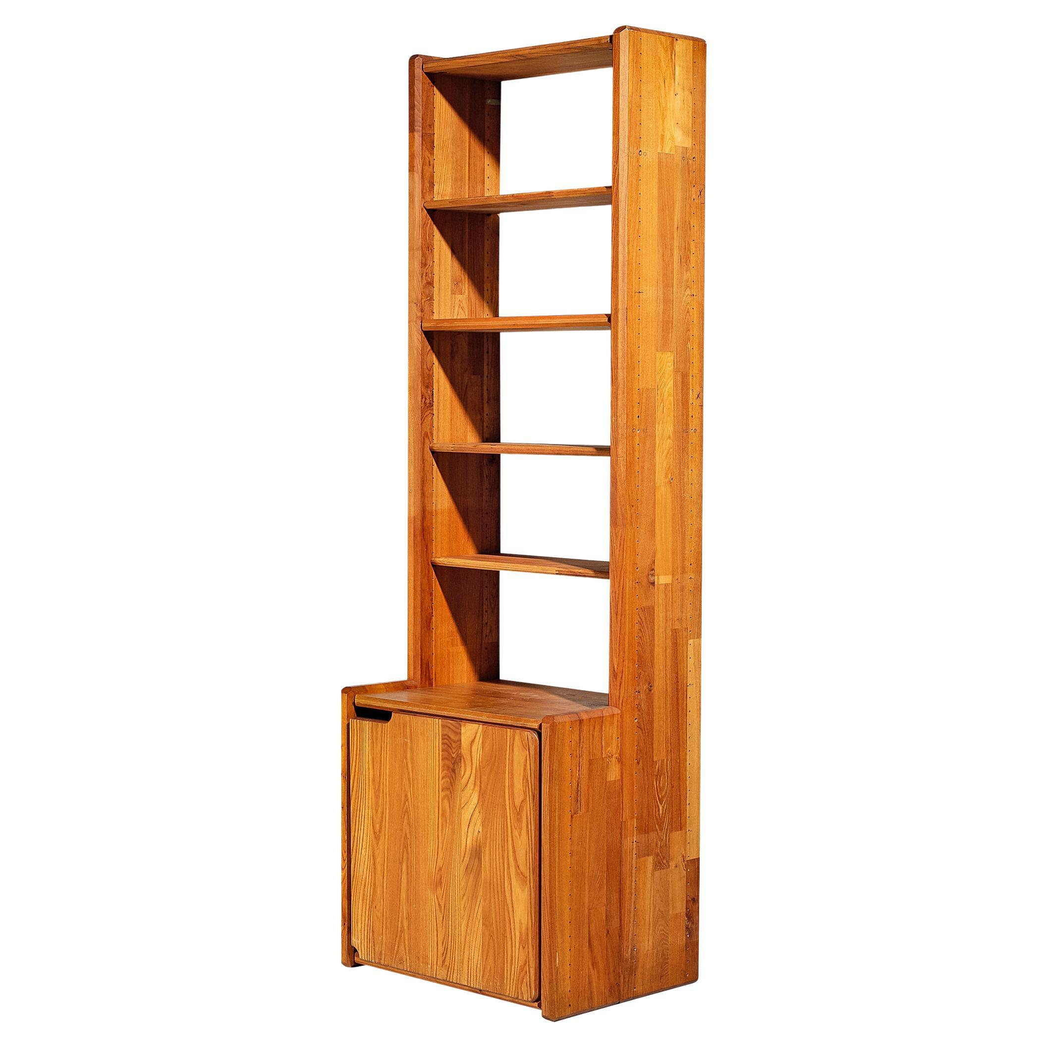 Pierre Chapo 'GO' Bookcase in Solid Elm For Sale