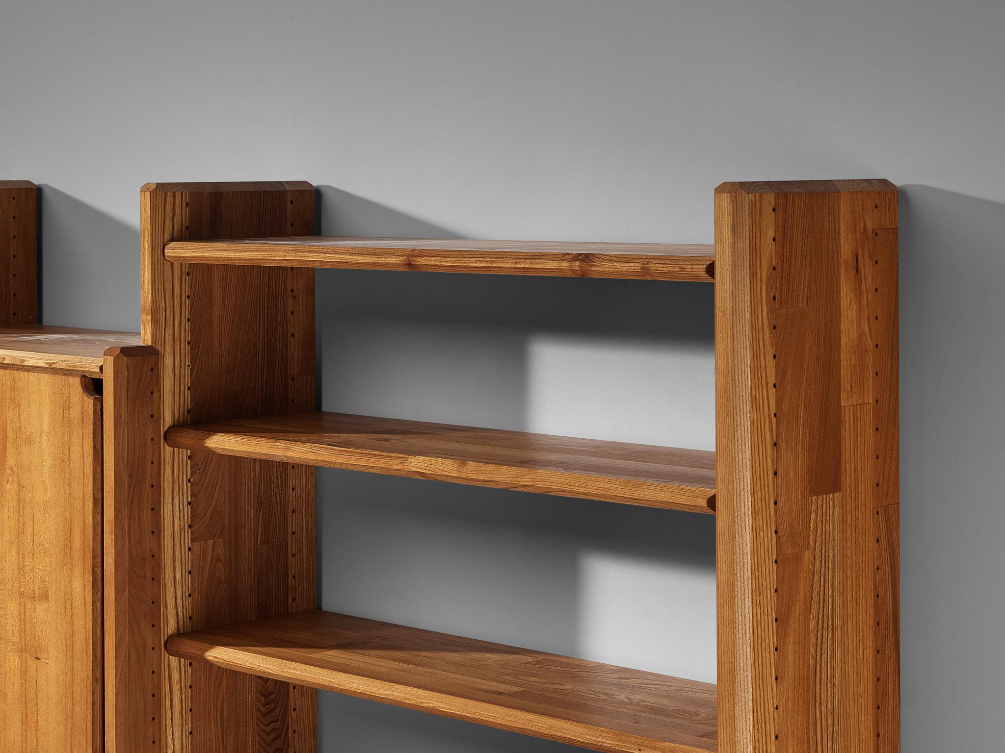 Early Pierre Chapo 'Go' Modular Bookcase in Solid Elm 4