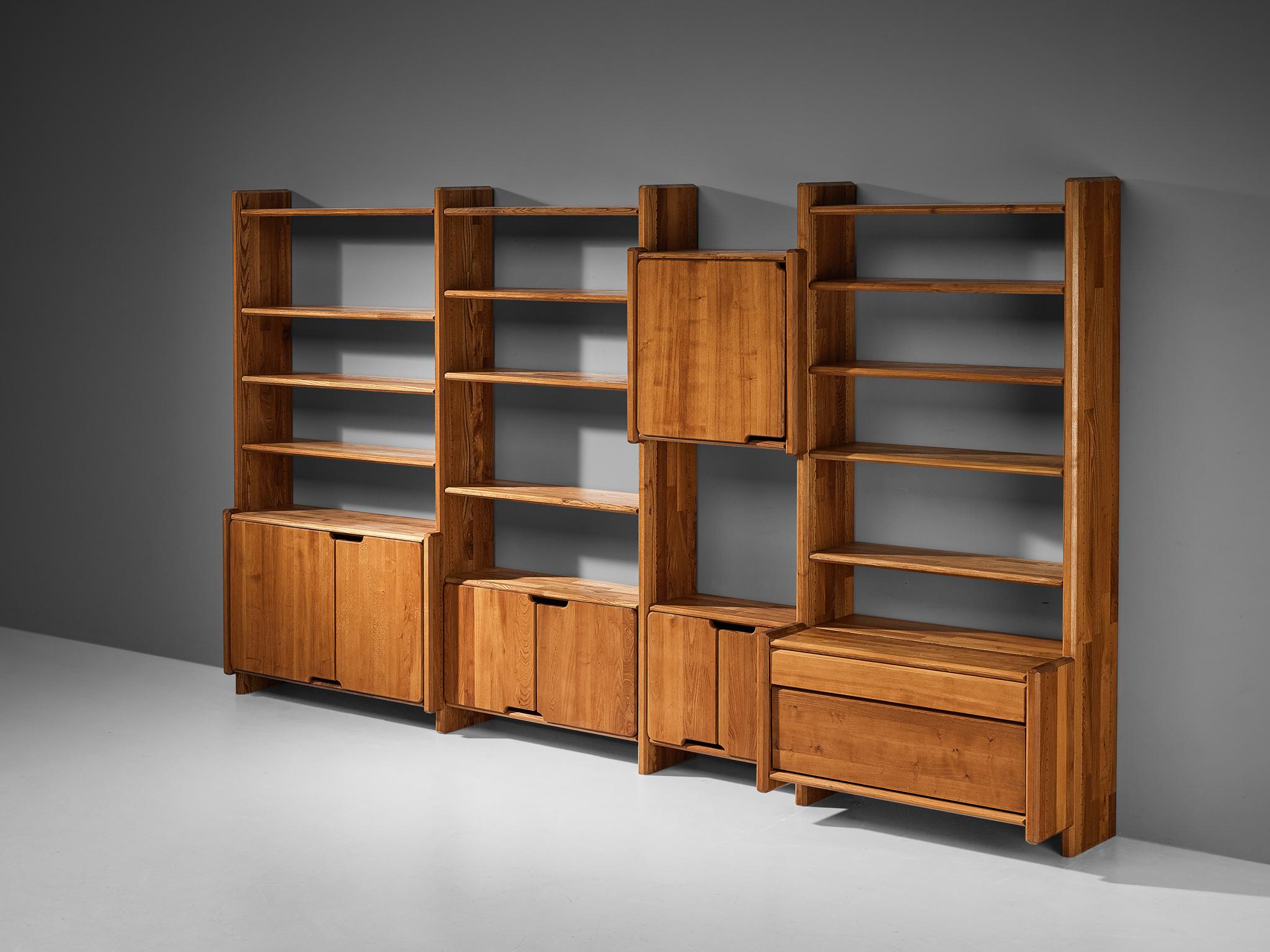 Early Pierre Chapo 'Go' Modular Bookcase in Solid Elm 7