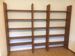 Pierre Chapo "Go" Solid Elm Modular Bookshelf, Seltz Edition France, circa 1970s