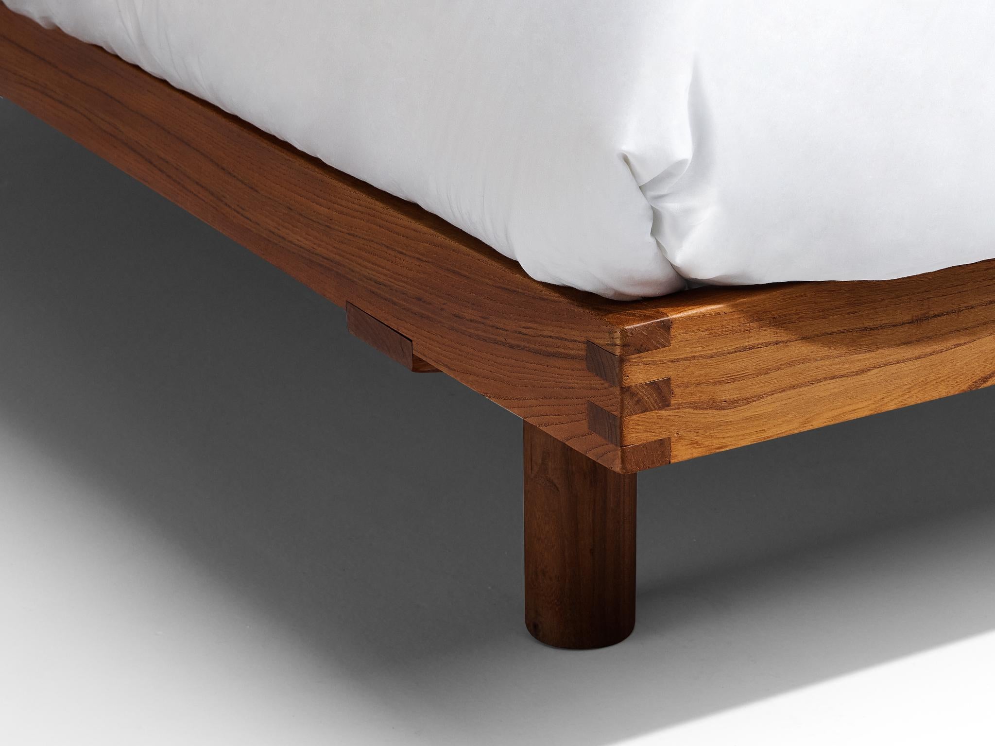 French Early Pierre Chapo 'Godot' King Bed in Elm