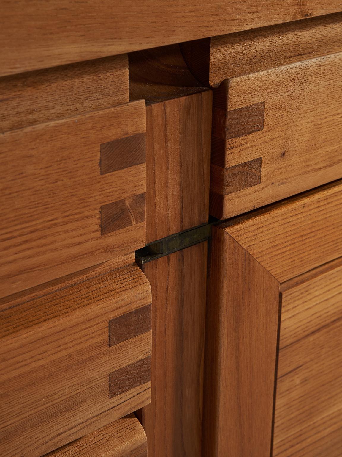 Mid-20th Century Pierre Chapo High Sideboard in Solid Elm