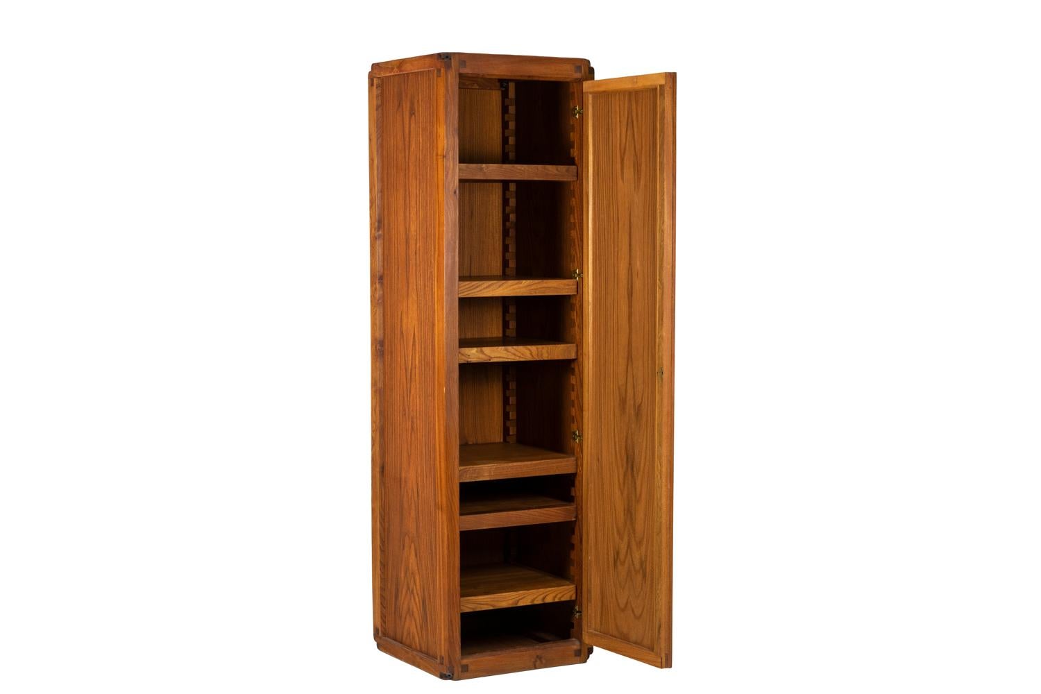 Pierre Chapo, High Storage Cabinet in Natural Elm, 1979 In Good Condition In Saint-Ouen, FR