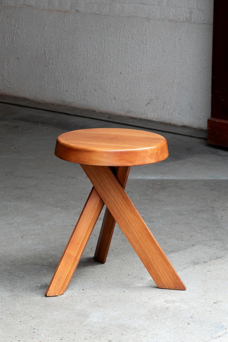 Pierre Chapo Iconic Stool Model 'S31', Elm Wood, French Design, 1974  For Sale 4