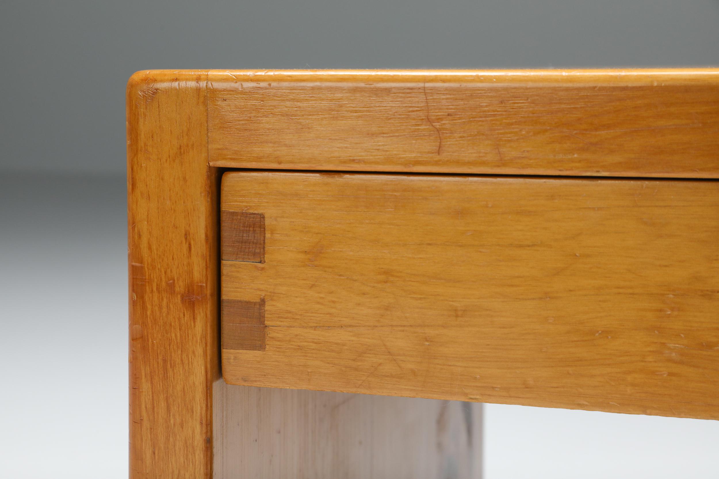 Pierre Chapo Insp. Side Table with Drawer, French Craftsmanship, 1960's 2