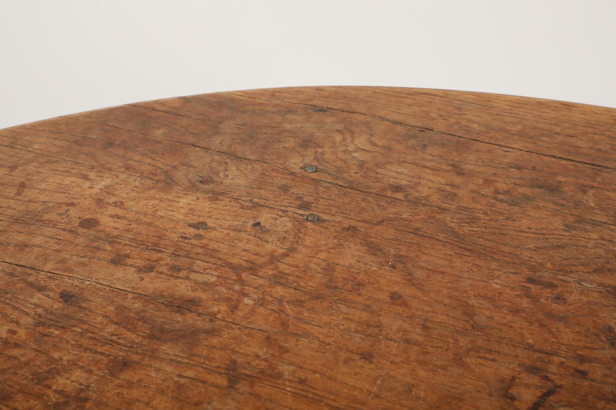 Mid-20th Century Pierre Chapo Inspired 1960s Hand Waxed Brutalist Oak Coffee Table