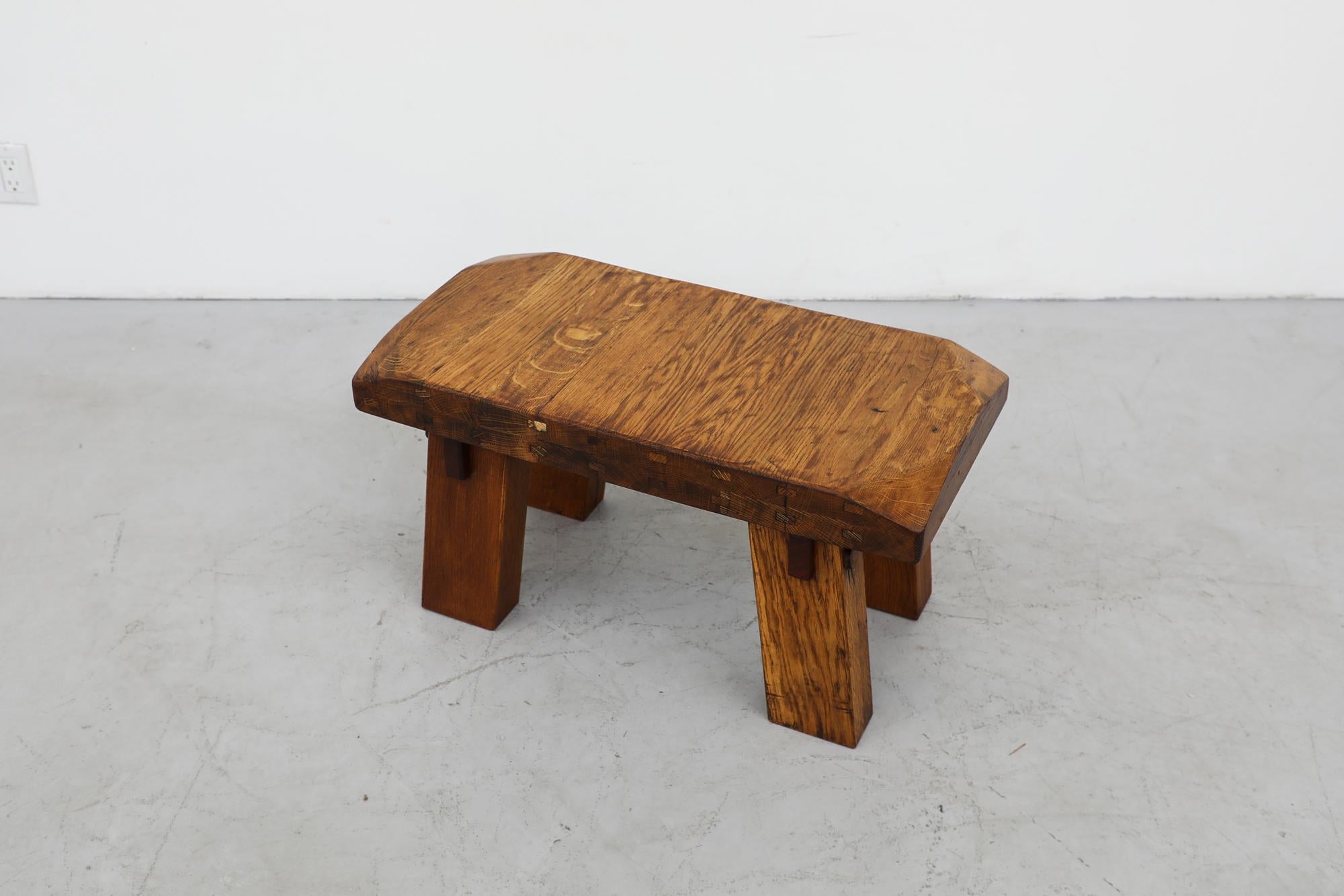 Pierre Chapo Inspired Baby Brutalist Side Table In Good Condition In Los Angeles, CA