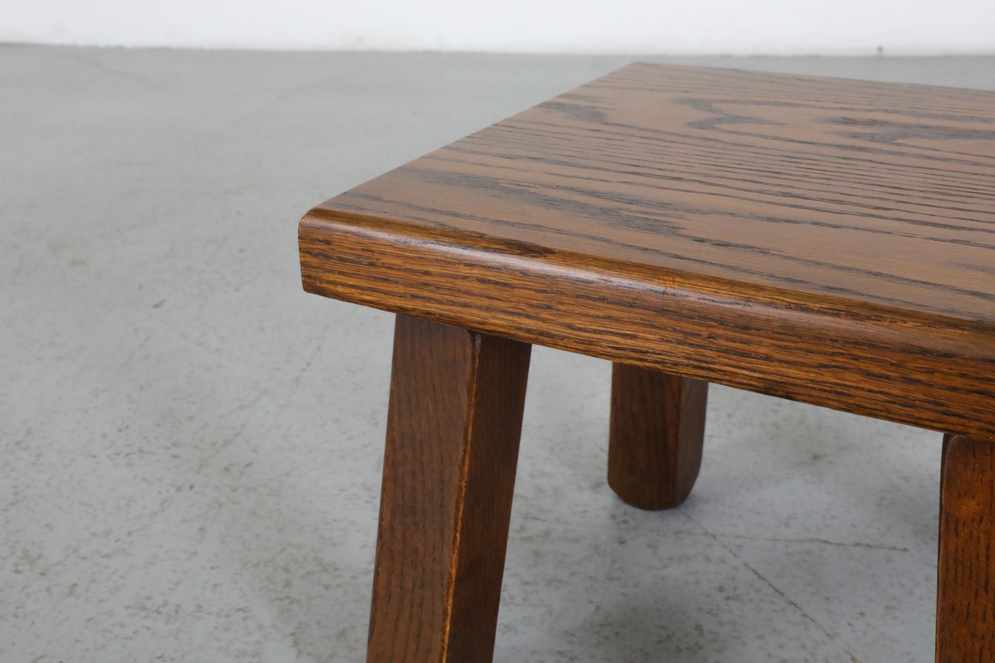 Table d'appoint ou tabouret brutaliste d'inspiration Pierre Chapo avec pieds épais en vente 5