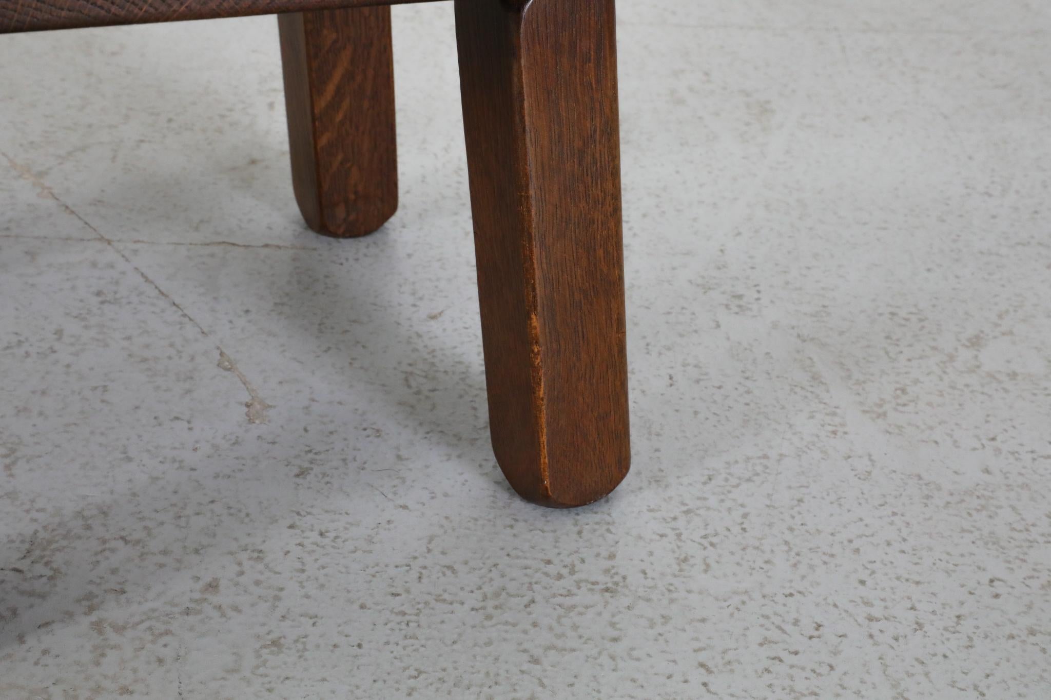 Table d'appoint ou tabouret brutaliste d'inspiration Pierre Chapo avec pieds épais en vente 6