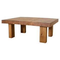 Pierre Chapo Inspired, Heavy Oak Coffee Table