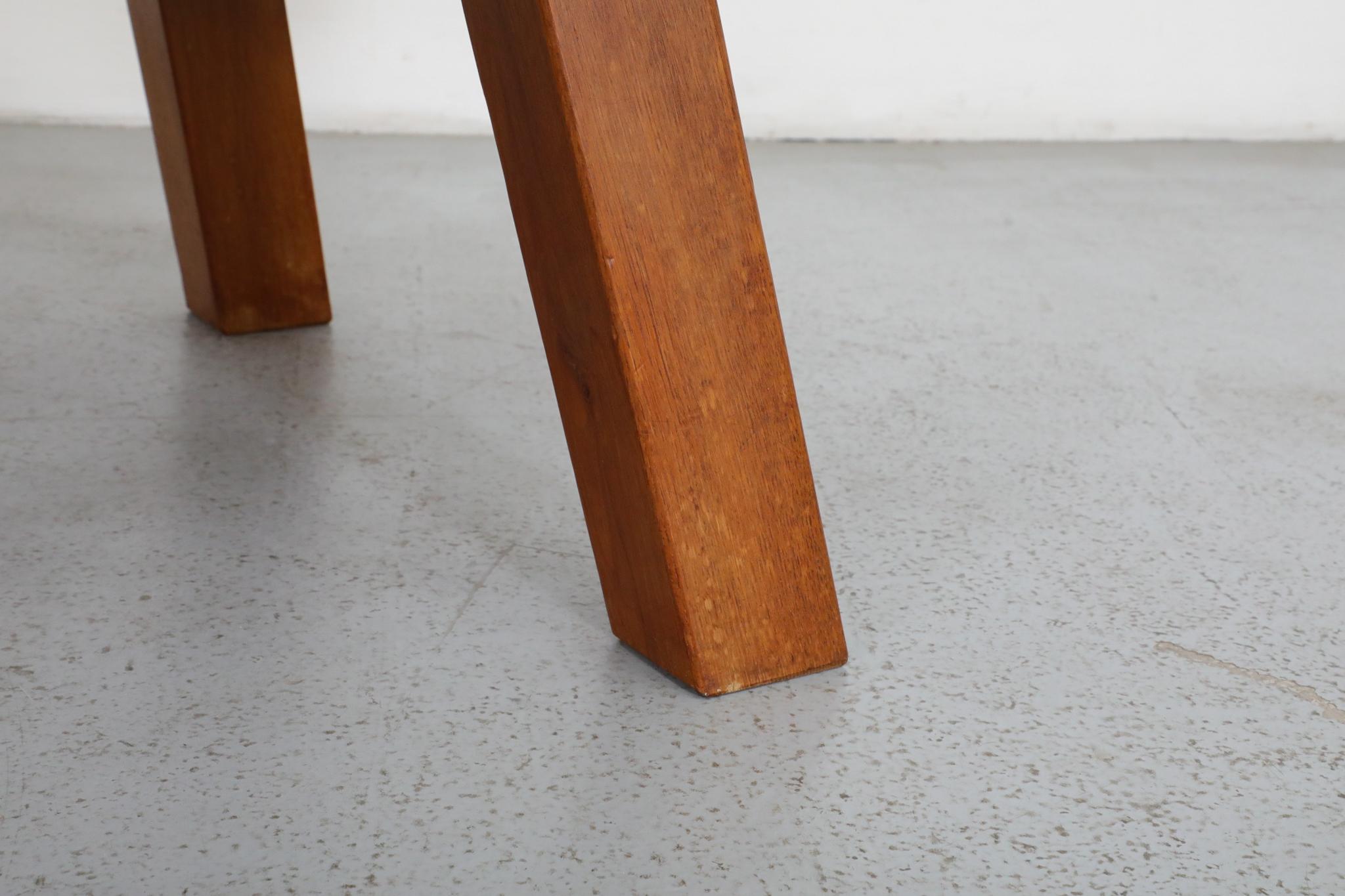 Table basse ronde en Oak Oak inspirée par Pierre Chapo avec un grain magnifique en vente 12