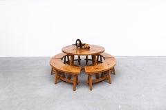 Pierre Chapo Inspired Table and Bench Set