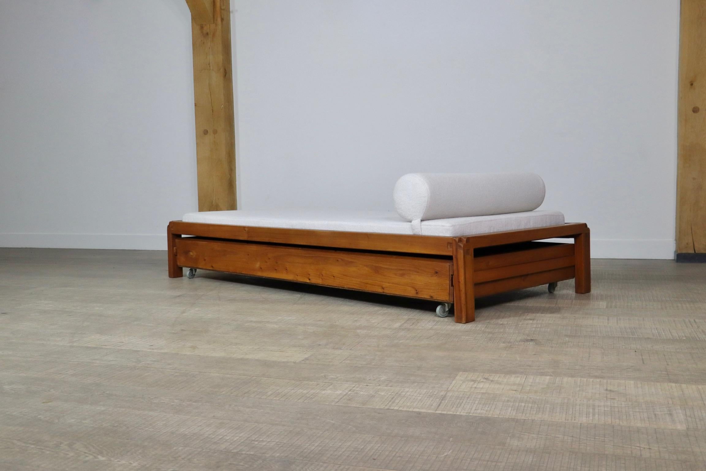 Pierre Chapo L03 Daybed In Solid Elm, France 1960s For Sale 7