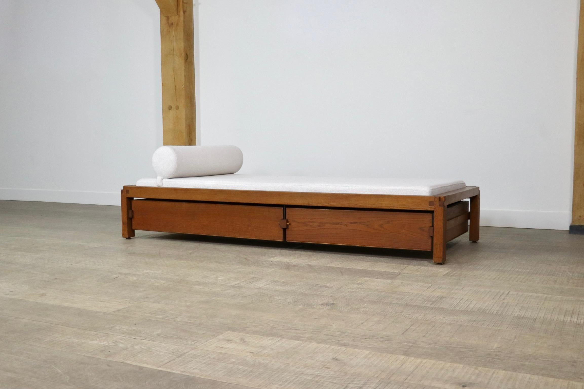Pierre Chapo L03 Daybed In Solid Elm, France 1960s In Good Condition In ABCOUDE, UT