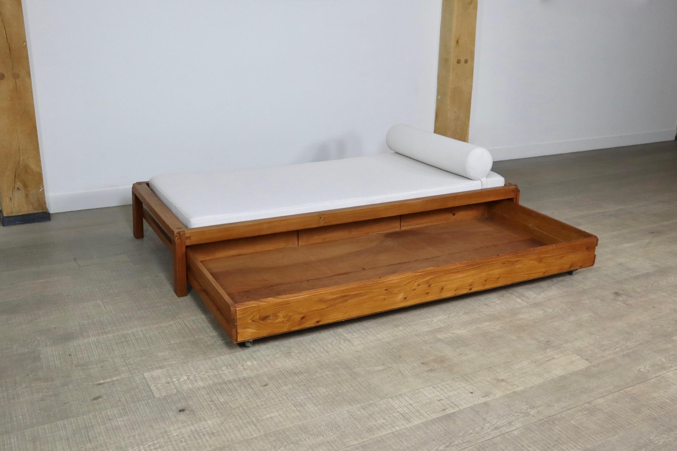Pierre Chapo L03 Daybed In Solid Elm, France 1960s For Sale 3