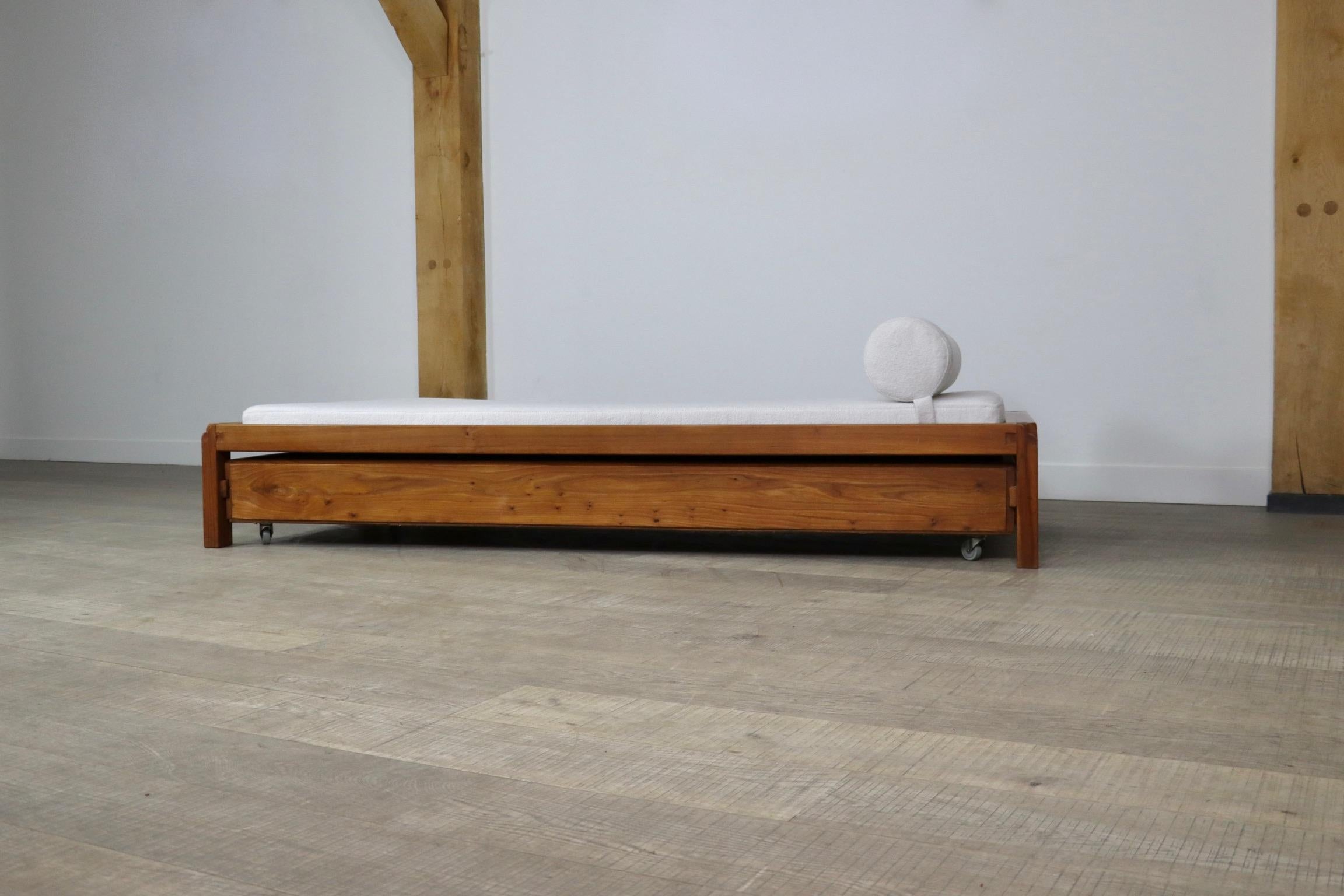 Pierre Chapo L03 Daybed In Solid Elm, France 1960s For Sale 4
