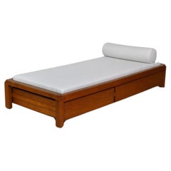 Pierre Chapo L03 Daybed In Solid Elm, France 1960s