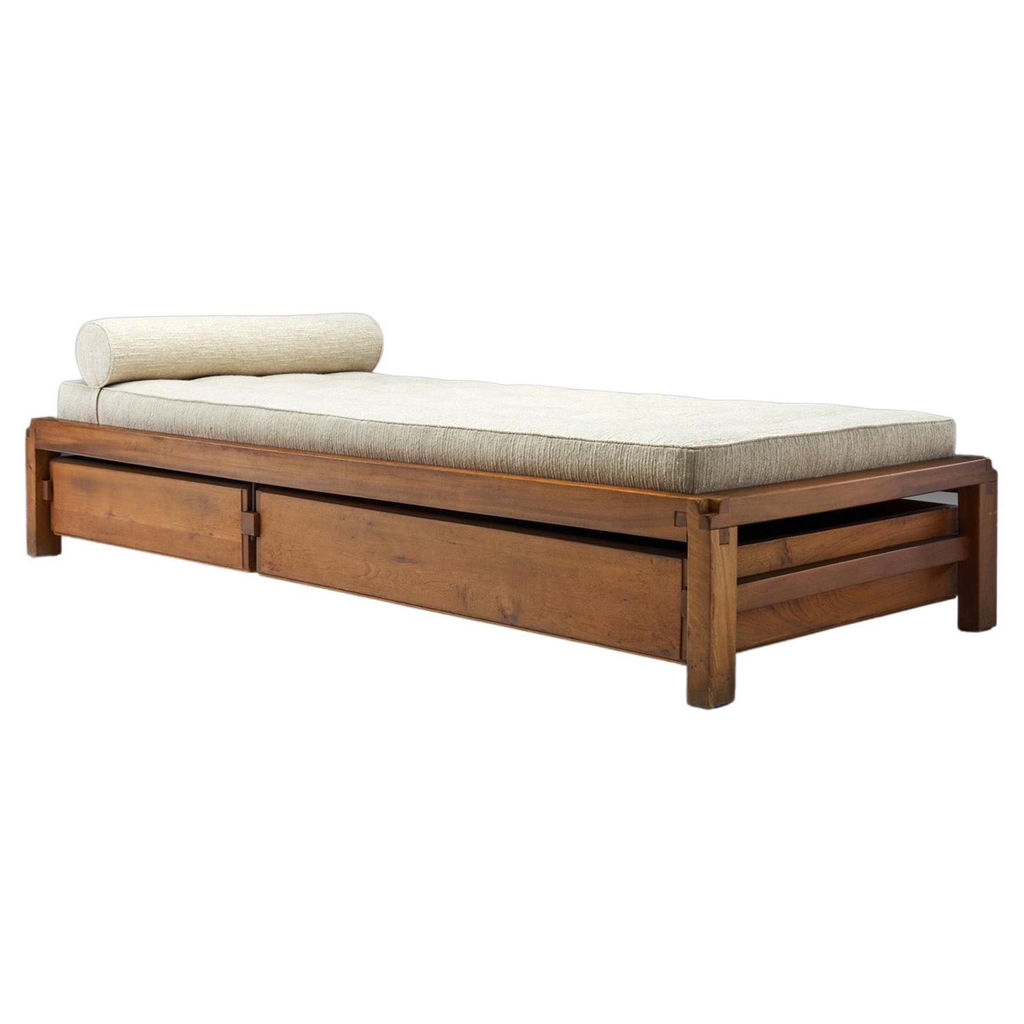 Pierre Chapo "L03" Solid Elm Daybed, France 1960s