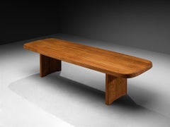 Pierre Chapo - Grande table de salle à manger 'T20B' en orme massif 308cm/121.26in.