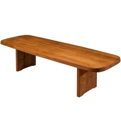 Pierre Chapo - Grande table de salle à manger 'T20B' en orme massif 308cm/121.26in.