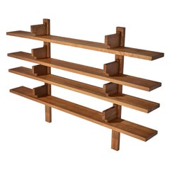 Pierre Chapo Large Wall Unit Model 'B17' in Solid Elm