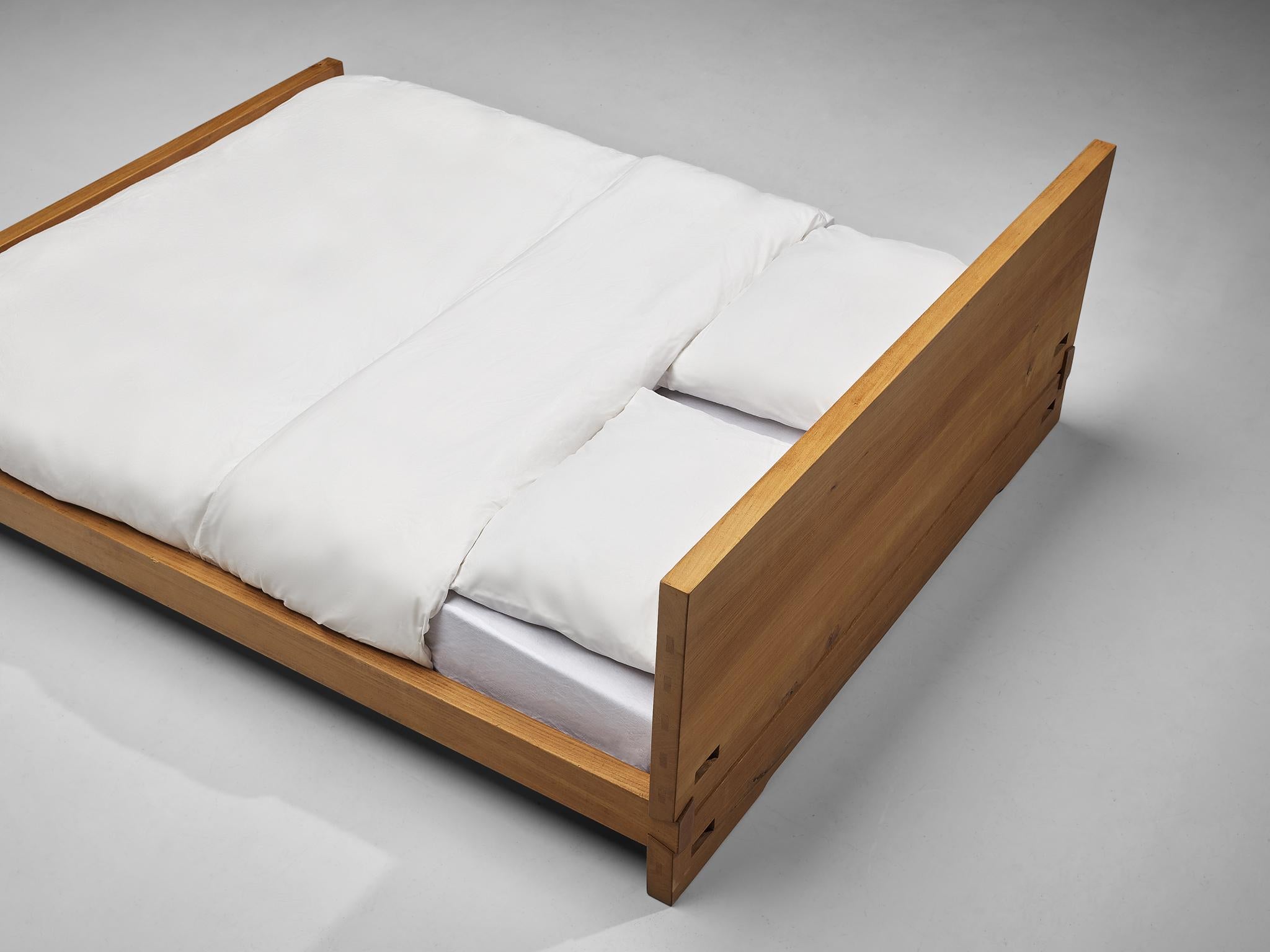 Mid-20th Century Pierre Chapo 'Louis' Bed in Solid Elm