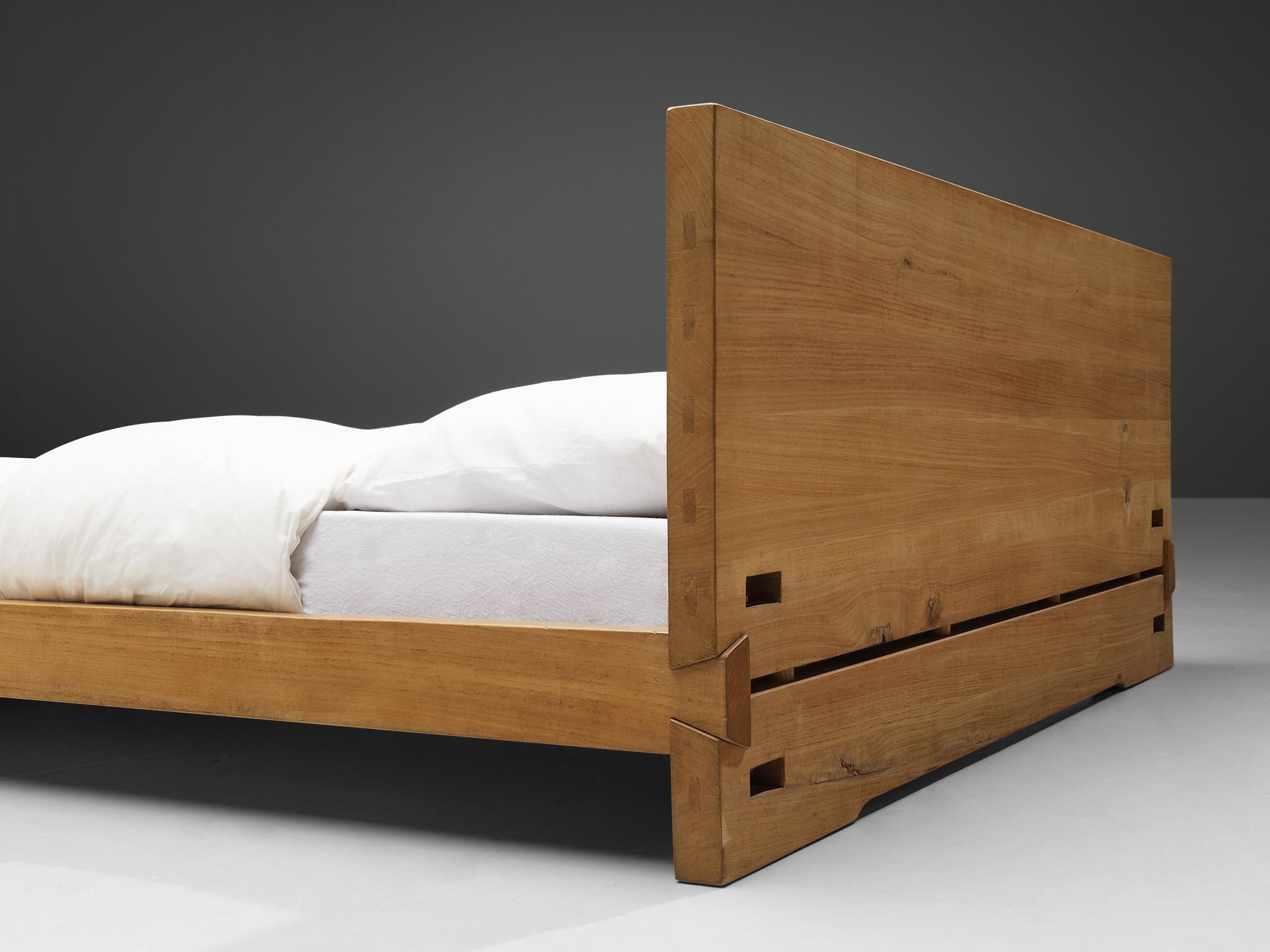 Pierre Chapo 'Louis' Bed in Solid Elm 2