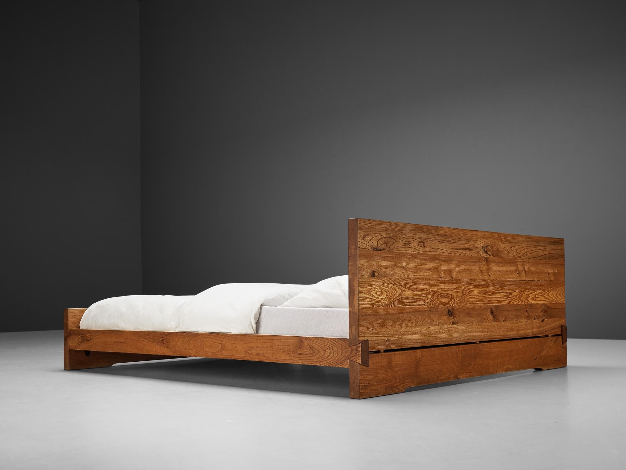 Pierre Chapo 'Louis' Bed in Solid Elm 2