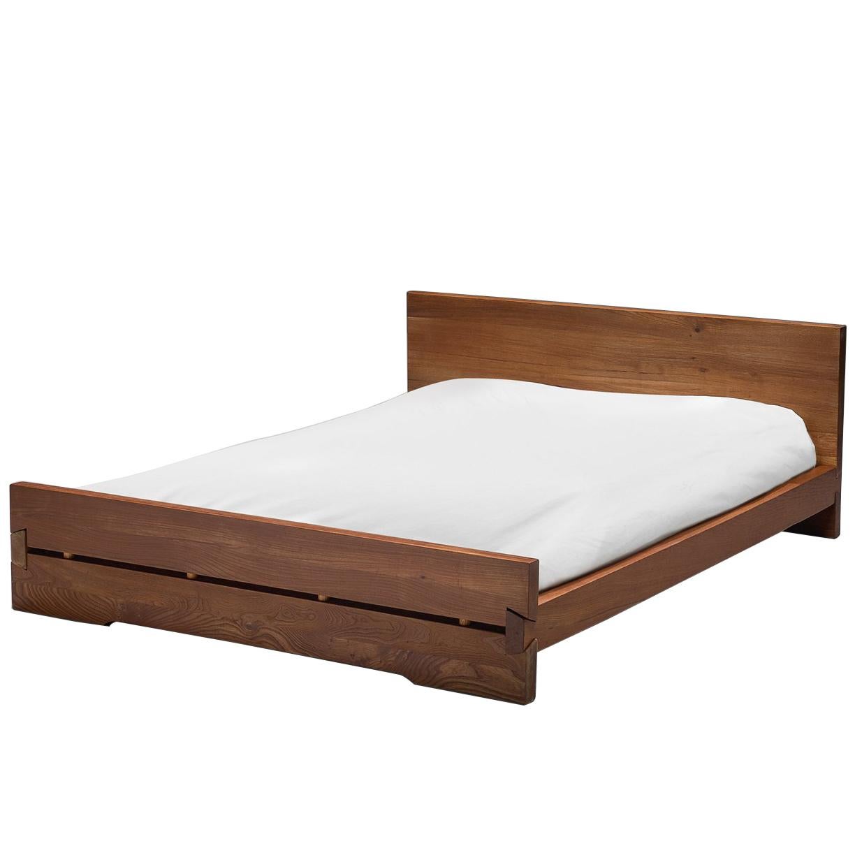 Pierre Chapo 'Louis' Bed in Solid Elm