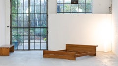 Pierre Chapo, "Louis" Bed, L02 in Solid Elm, 1960, Paris, France