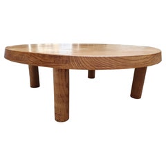 Pierre Chapo Massive Elm Table "Model T02", 1970