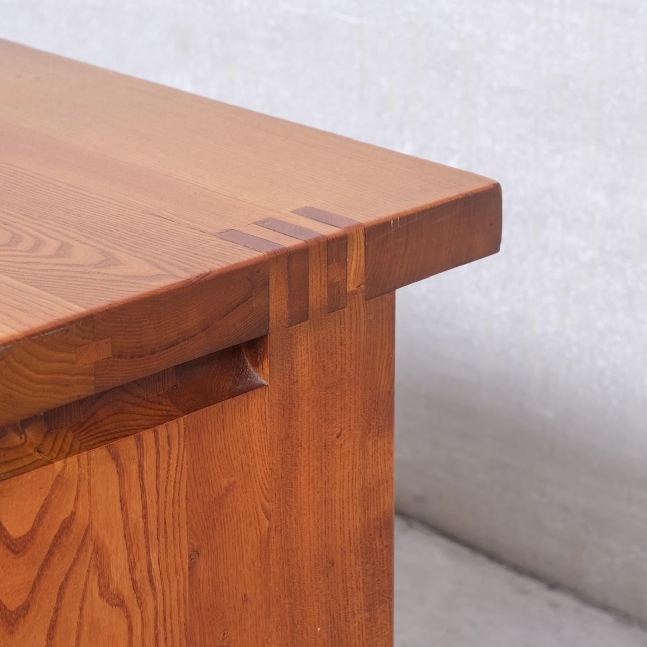 Wood Pierre Chapo Mid-Century French Elm Desk B19