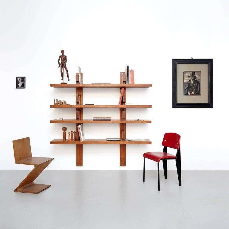 Pierre Chapo Mid-Century Modern B17 Bücherregal, um 1960 (Mitte des 20. Jahrhunderts) im Angebot